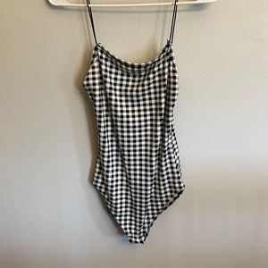 Checkered bodysuit